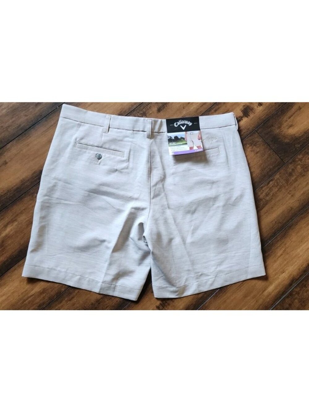 Callaway Shorts Mens 40 Beige Opti Dri Active 9" Casual Performance Golf NWT NEW - Picture 10 of 10